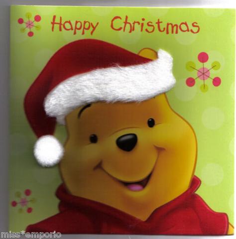 Immagini Natalizie Winnie The Pooh.Biglietto D Auguri Disney Winnie The Pooh Cappello Vero