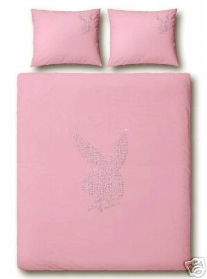 COPRIPIUMINO Completo letto matrimoniale PLAYBOY Satin