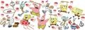 33 ADESIVI da MURO Spongebob STICKERS