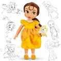 Disney Store BELLE La Bella e La Bestia Bambola BAMBINA ANIMATOR COLLECTIONS + chicco tazza