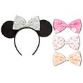 ORECCHIE DI MINNIE + 4 fiocchi x costume di Carnevale Disney Store ORIGINALI