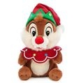 Disney Peluche: Ciop scoiattolo vestito da Babbo Natale e elfo con colletto Amico di Cip