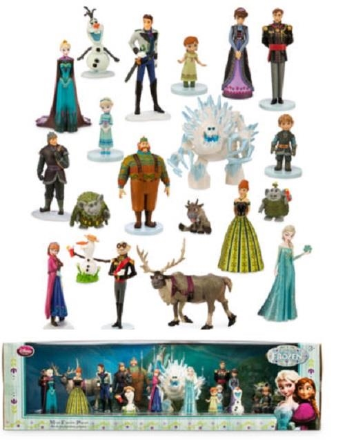 Disney Store Elsa,Anna,Elsa,Kristof,Sven,20 personaggi di Frozen,play set  deluxe