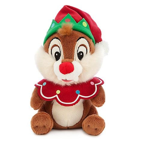 Babbo Natale Disney.Disney Peluche Ciop Scoiattolo Vestito Da Babbo Natale E Elfo Con Colletto Amico Di Cip