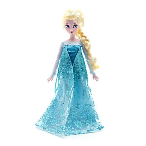 Bambola barbie Principessa Elsa di Frozen Il regno di ghiaccio Disney Store  modello deluxe con vestito Prima Serie